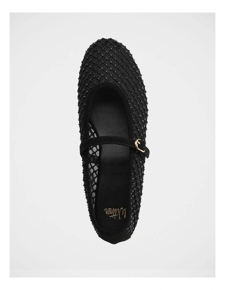 Dreamy Mesh Textile Mary Janes in Black image 5