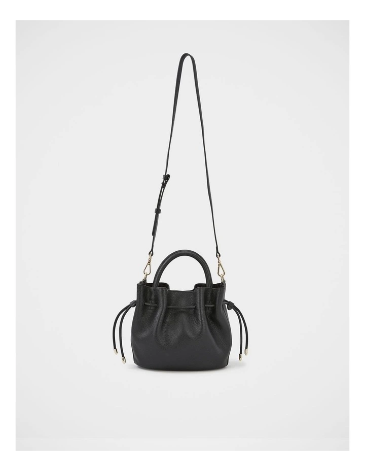 Lea Leather Cross Body Bag in Black image 1