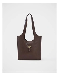 June Leather Shoulder Bag in Brown