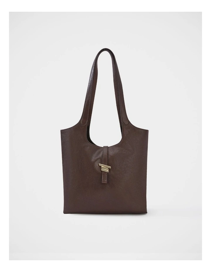 June Leather Shoulder Bag in Brown image 1