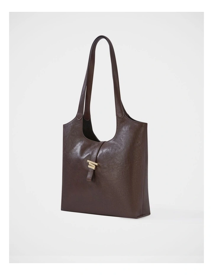 June Leather Shoulder Bag in Brown image 2