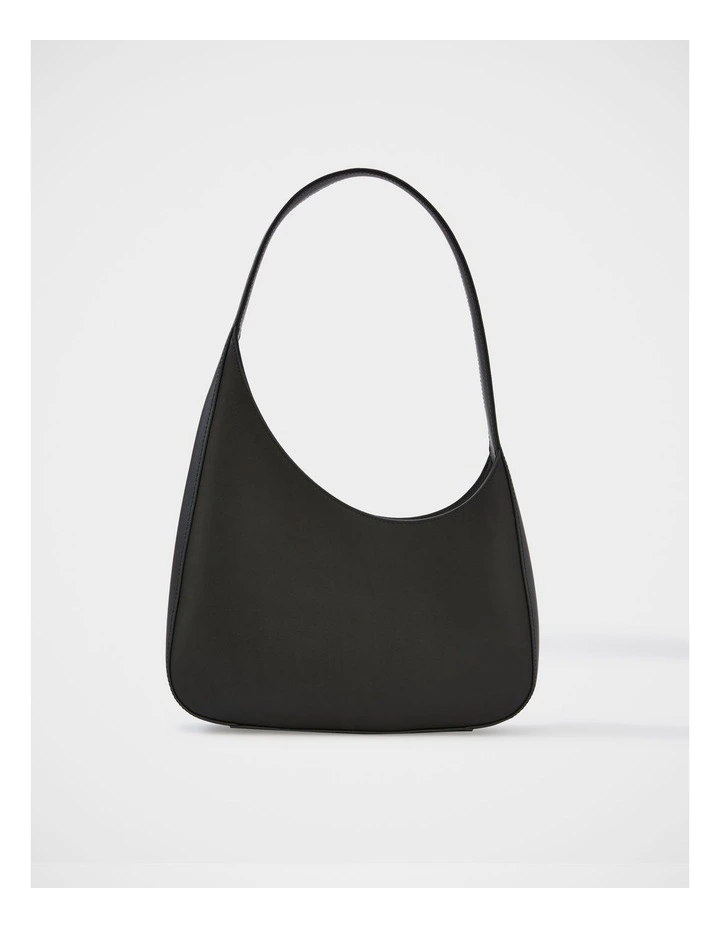 Isra Leather Shoulder Bag in Black image 1