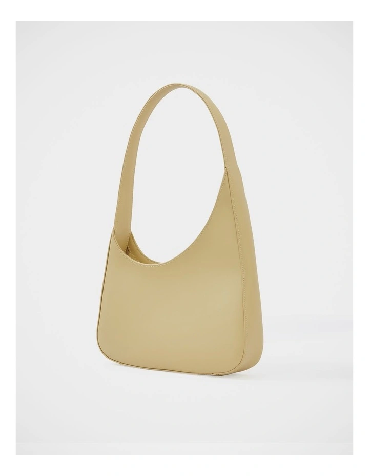 Isra Leather Shoulder Bag in Lemon image 2