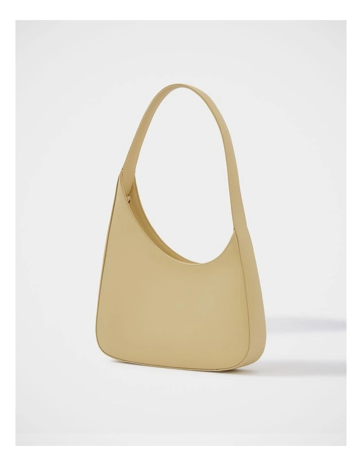 Isra Leather Shoulder Bag in Lemon image 3