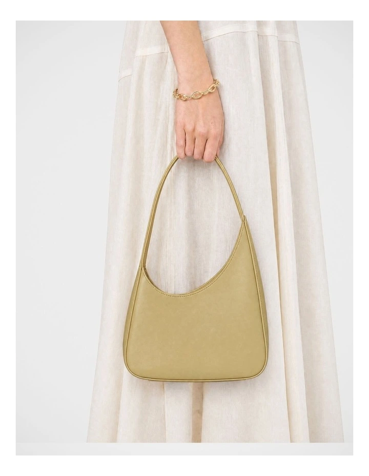 Isra Leather Shoulder Bag in Lemon image 4