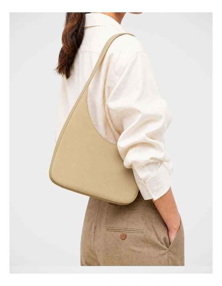 Isra Leather Shoulder Bag in Lemon image 5