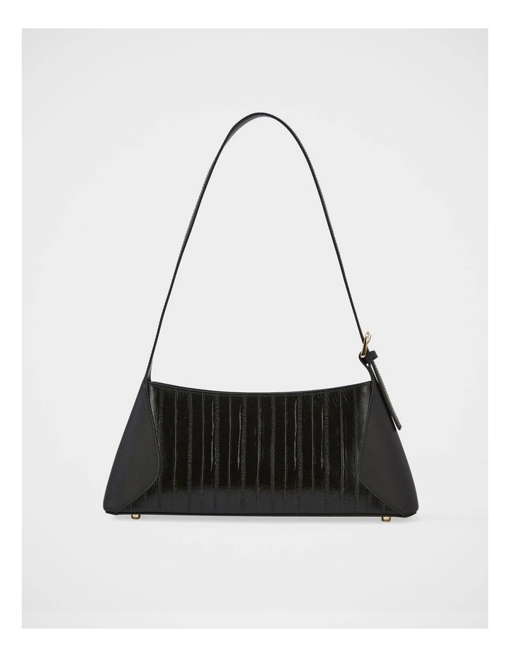 Haven Leather Shoulder Bag in Black image 1