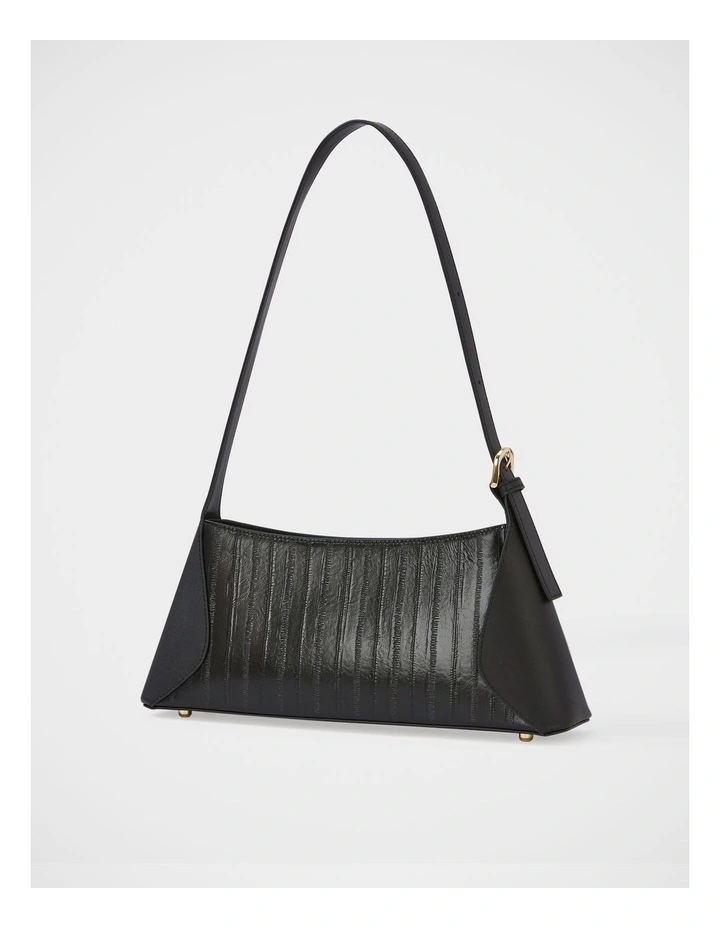 Haven Leather Shoulder Bag in Black image 3