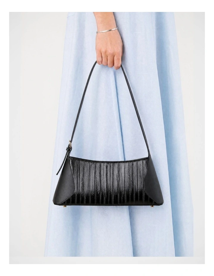 Haven Leather Shoulder Bag in Black image 4