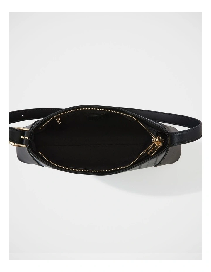 Haven Leather Shoulder Bag in Black image 6