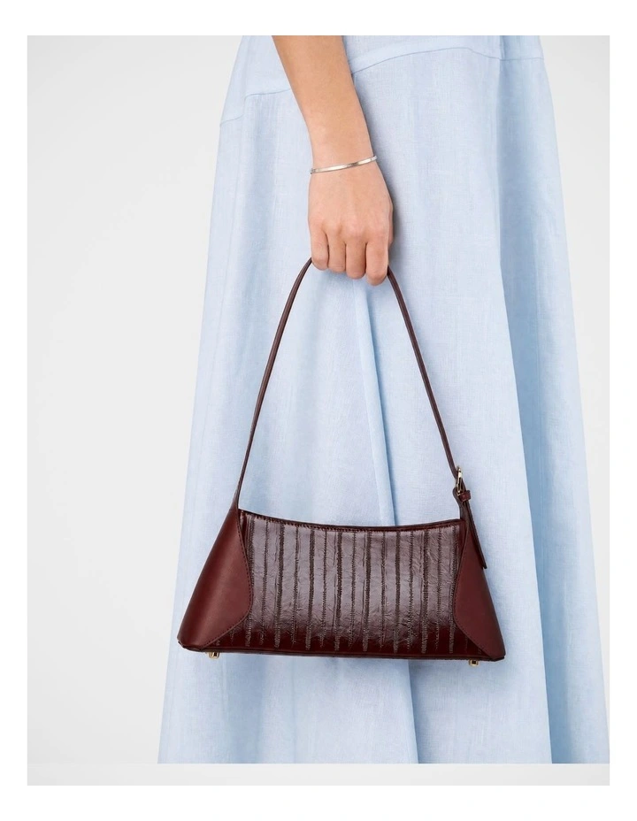 Haven Leather Shoulder Bag in Wine image 3