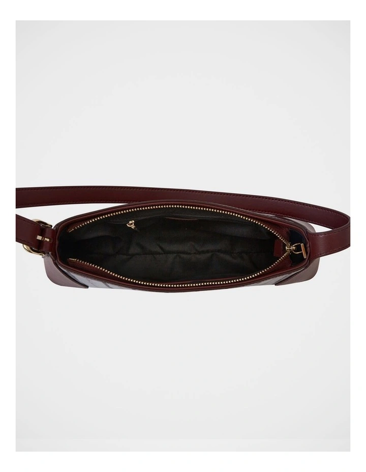 Haven Leather Shoulder Bag in Wine image 5