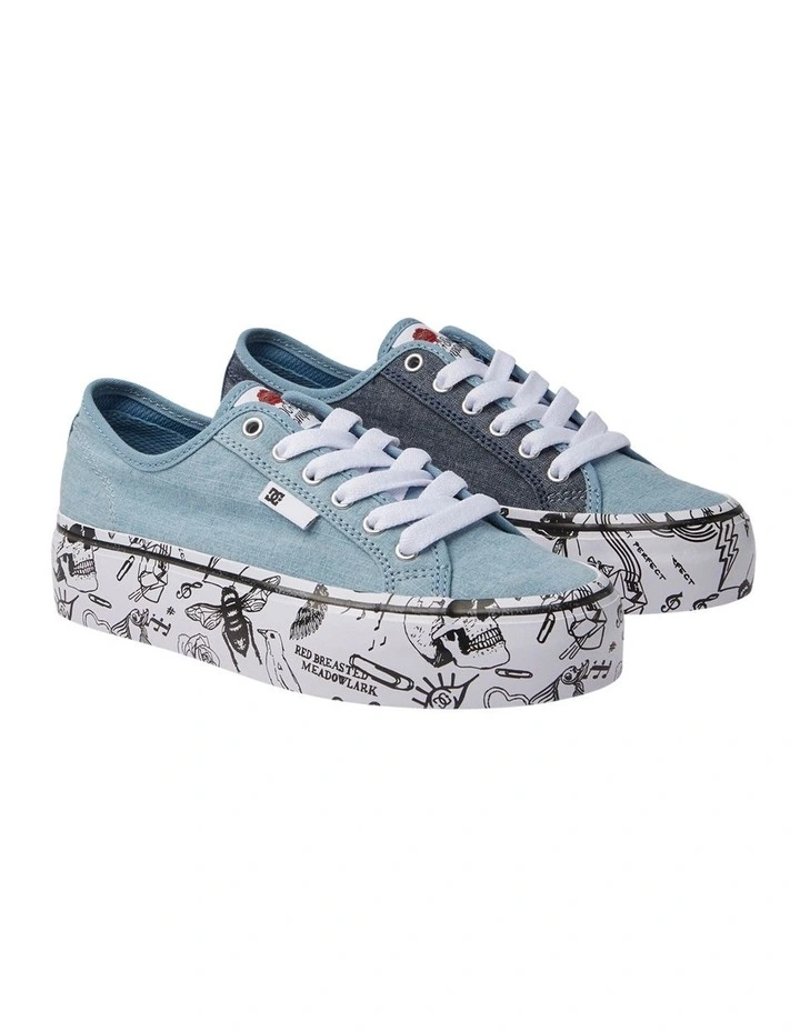 Manual Platform Shoes in Heather Dark Denim image 2