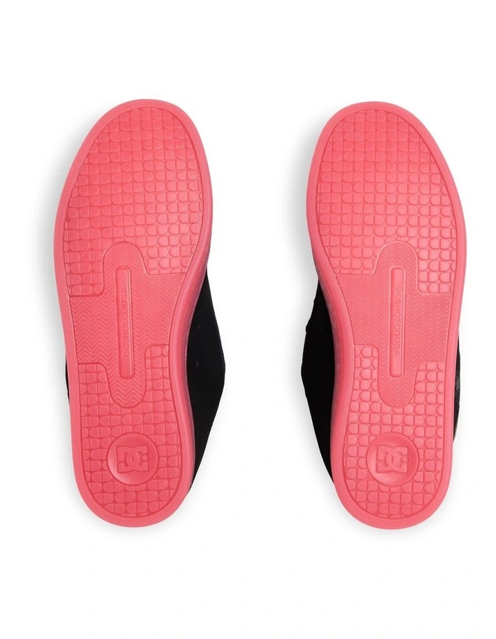 Court Graffik Skate Shoes in Black/Black/Pink image 4