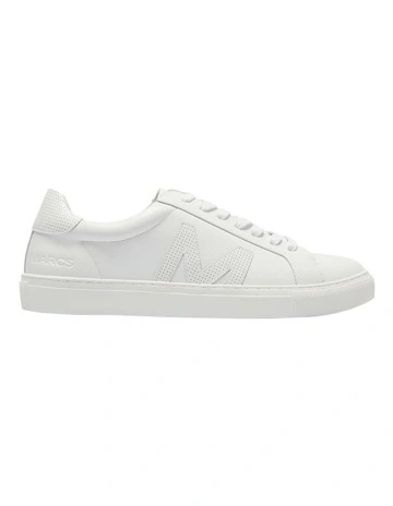 Varsity Leather Sneakers in White