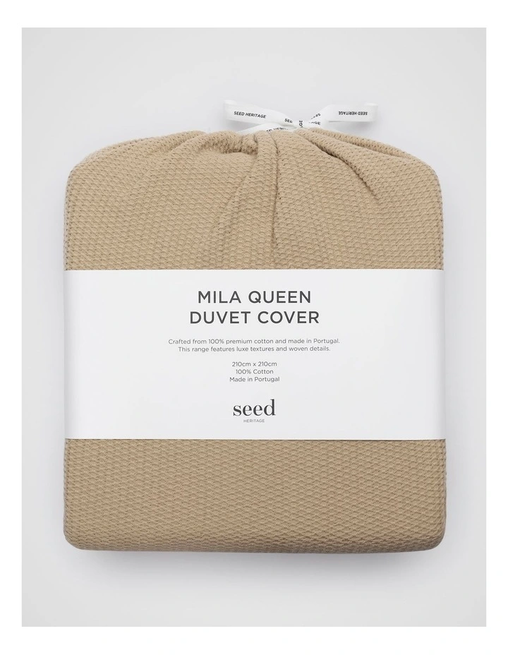 Mila Queen Duvet Cover in Rye image 4