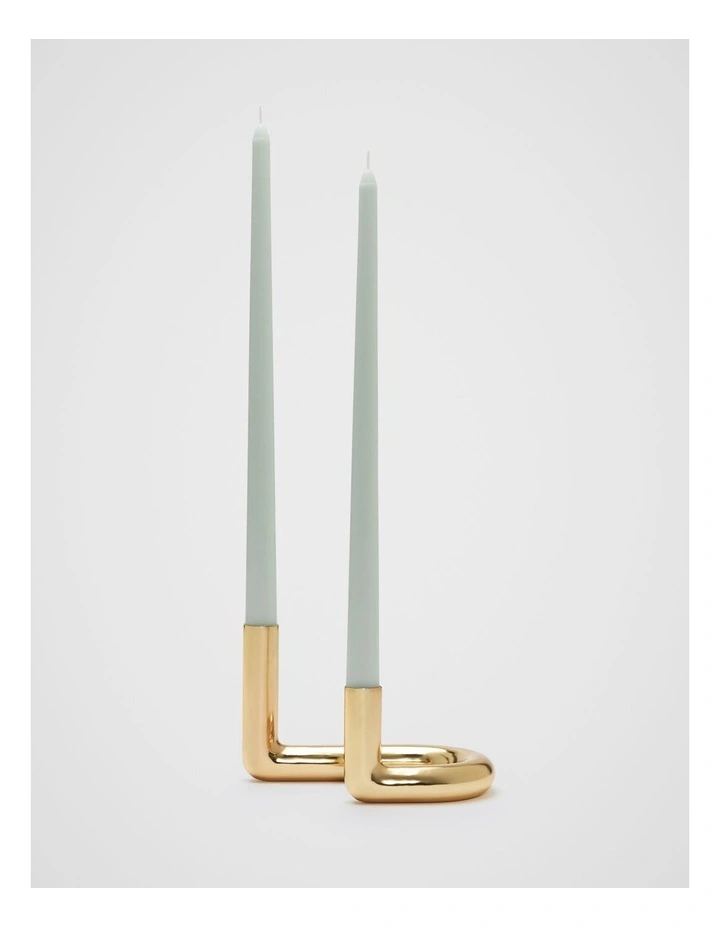 Jude Twin Candle Holder in Gold image 1