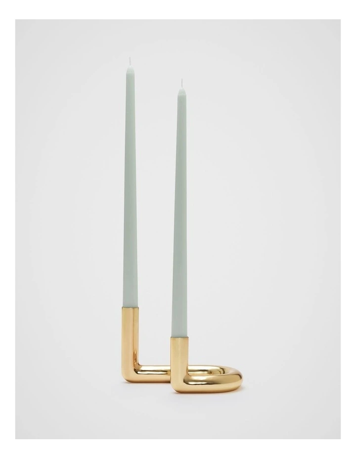 Tall Taper Candle Set of 2 in Mist image 2