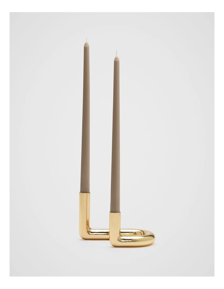 Tall Taper Candle Set of 2 in Rye image 2