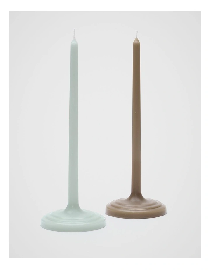 Ovi Single Taper Candle in Mist image 2