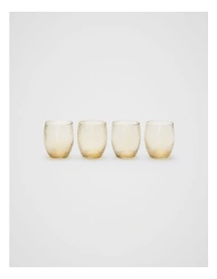Twist Glasses Set of 4 in Maple