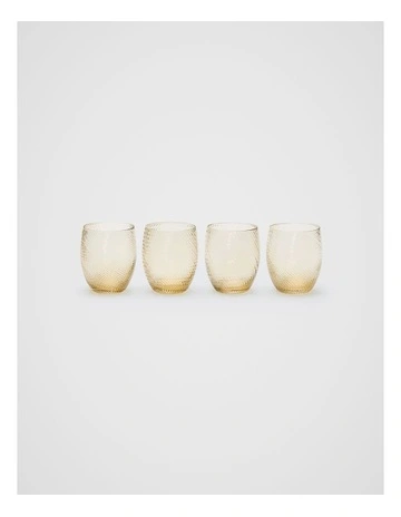 Twist Glasses Set of 4 in Maple