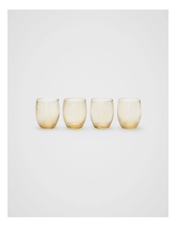 Twist Glasses Set of 4 in Maple image 1