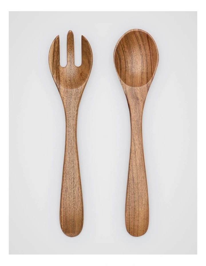 Sawyer Salad Servers in Acacia image 1