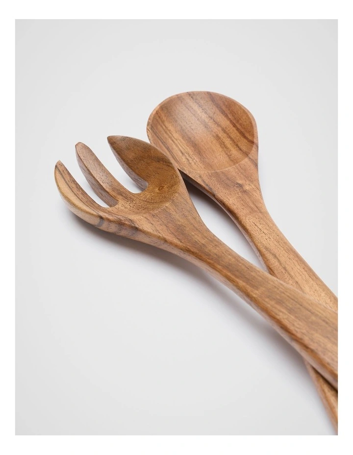 Sawyer Salad Servers in Acacia image 2
