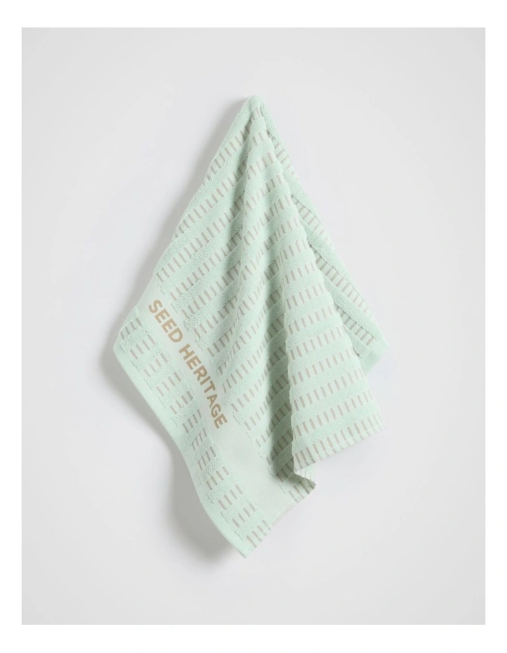 Textured Tea Towel in Mist image 1