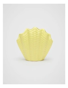 Shell Vase in Lemongrass