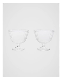 Selene Gelati Glass Set of 2 in Clear