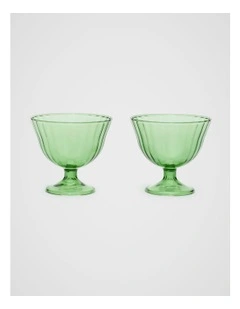 Selene Gelati Glass Set of 2 in Green Apple