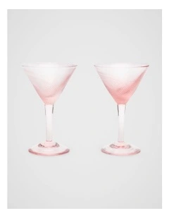 Selene Martini Glass Set of 2 in Fairy Floss
