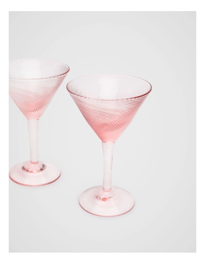 Selene Martini Glass Set of 2 in Fairy Floss image 2