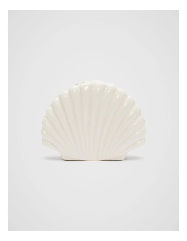 Shell Napkin Holder in Cloud Cream image 1