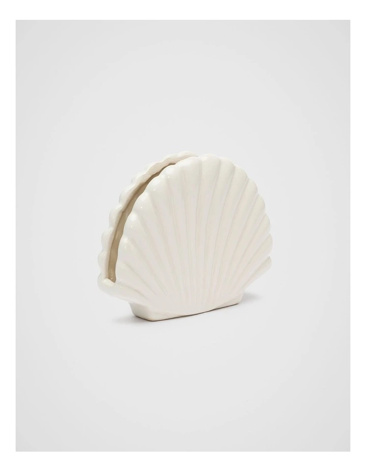 Shell Napkin Holder in Cloud Cream image 2
