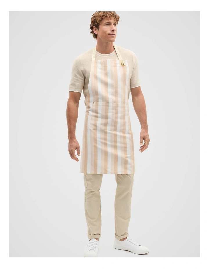 Alyra Stripe Adult Apron in Ecru image 1