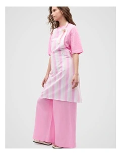 Alyra Stripe Adult Apron in Fairy Floss
