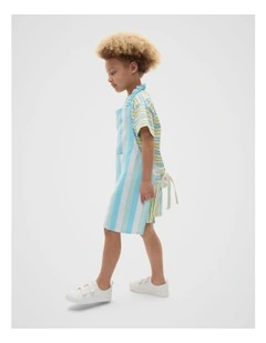 Alyra Stripe Child Apron in Skyway