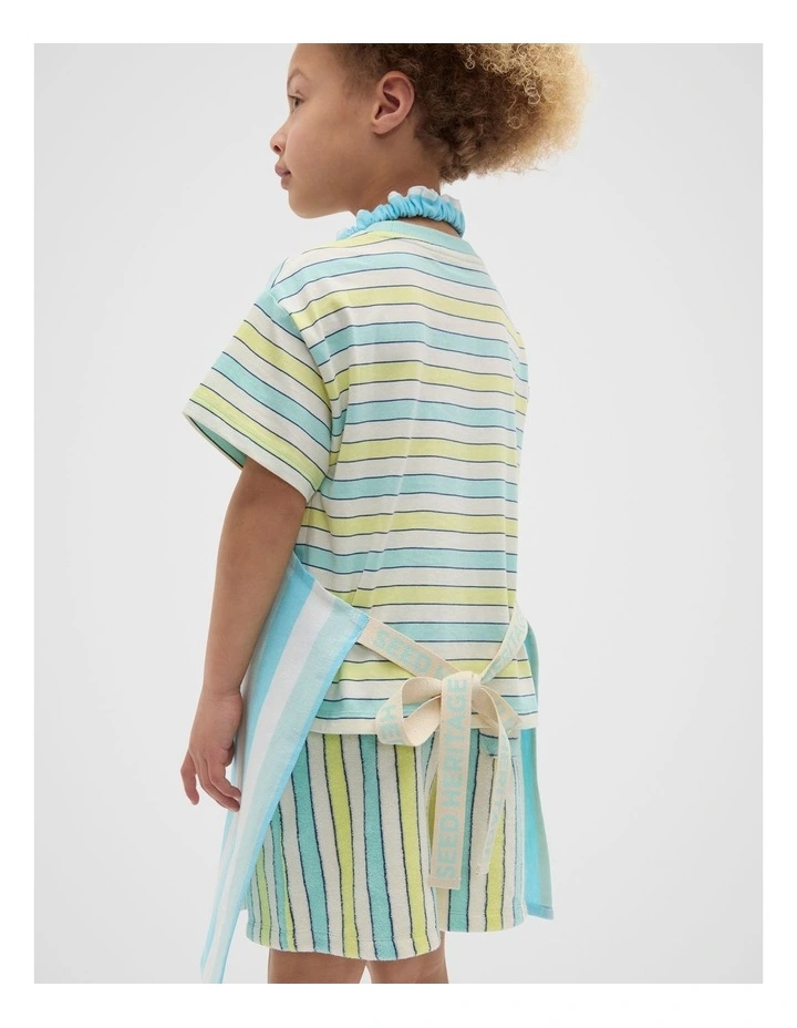 Alyra Stripe Child Apron in Skyway image 2