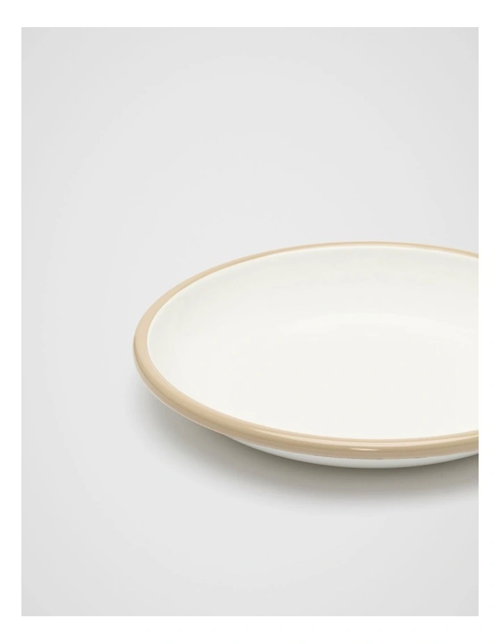 Loretta Enamel Shallow Plate in Cloud Cream image 2