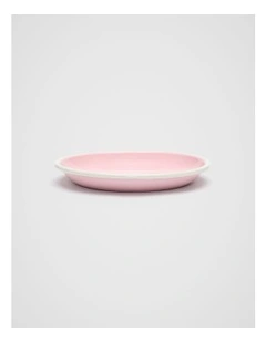 Loretta Enamel Shallow Plate in Fairy Floss