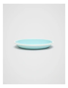 Loretta Enamel Shallow Plate in Skyway