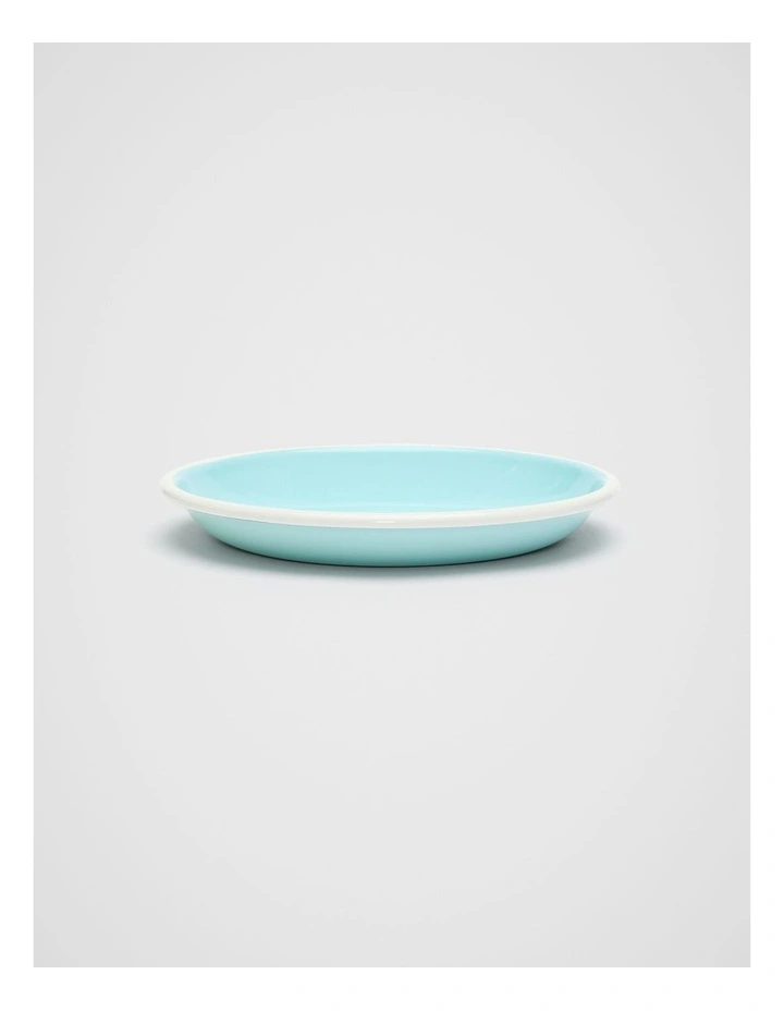 Loretta Enamel Shallow Plate in Skyway image 1