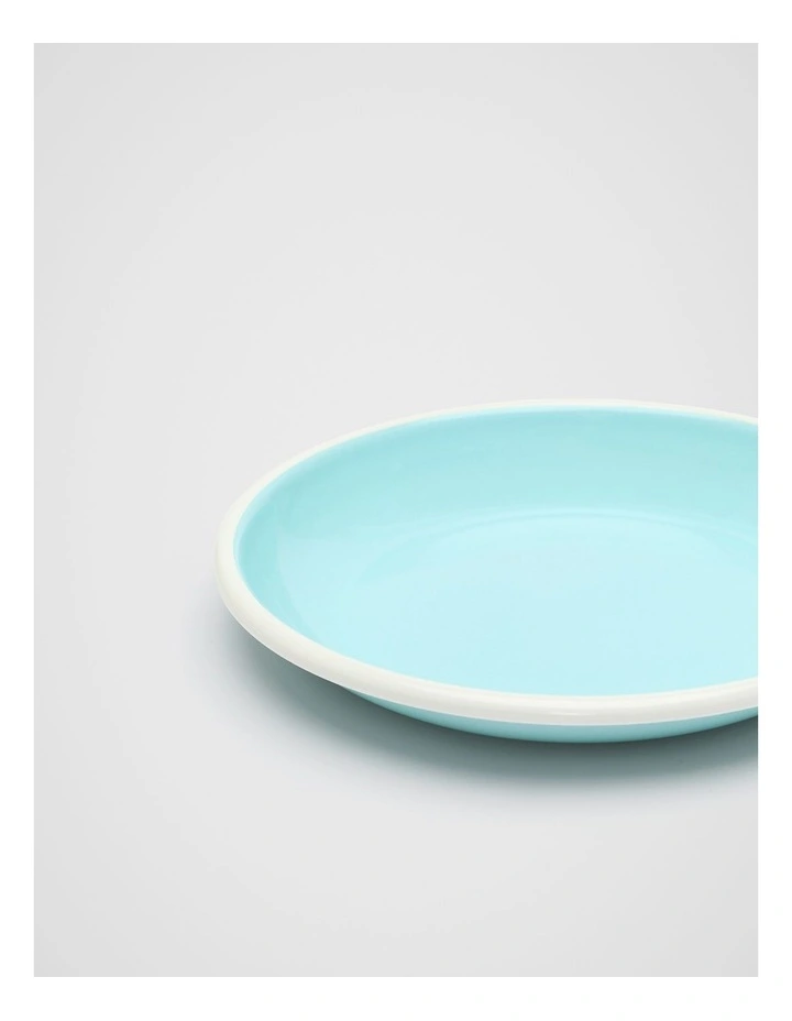 Loretta Enamel Shallow Plate in Skyway image 2