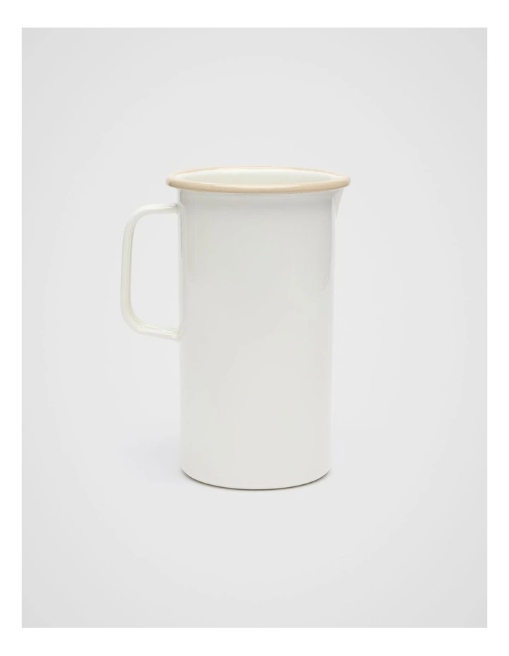 Loretta Enamel Jug in Cloud Cream image 1