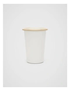 Loretta Enamel Tumbler in Cloud Cream