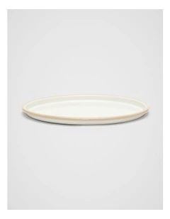 Loretta Enamel Serving Platter in Cloud Cream