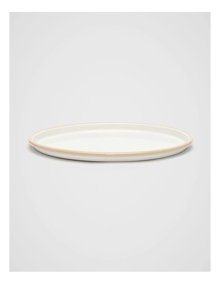 Loretta Enamel Serving Platter in Cloud Cream image 1
